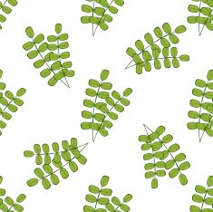 Seamless vintage floral pattern with leafs