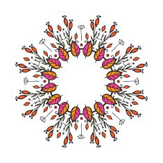 Tribal floral wreath