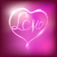 LOVE Happy Valentines day card Font Type
