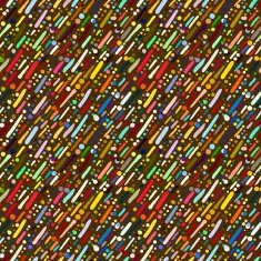 Pattern with hand drawn colourful stripes