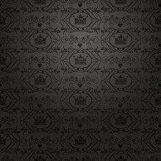 Damask Wallpaper Black Pattern for Design 8