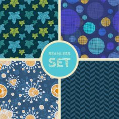Vector set of four seamless background N4
