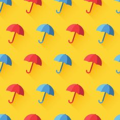 Vector icon of umbrella on yellow background N2