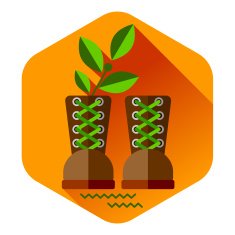 Flat colorful vector tourist equipment set Icons background concept design