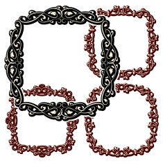 set of vintage retro frames