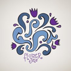 vector abstract flower composition pattern