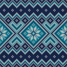 Vintage Sweater Design Seamless Knitted Pattern