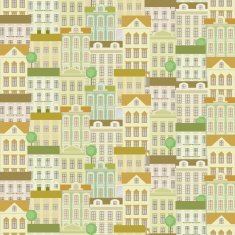 City seamless pattern with buildings N2