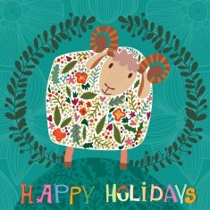 Happy Holidays card in vector N2