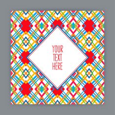 card with geometric pattern