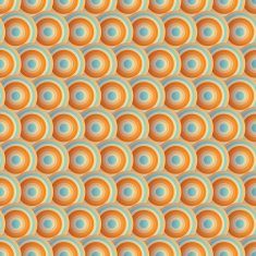 Seamless Circle Orange Pattern