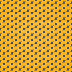Halftone of dots which intersect lines on a yellow background