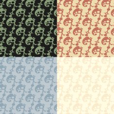 Set of seamless vintage patterns N6