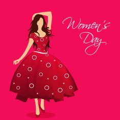 Happy Women's Day celebration with young girl