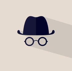 Icon hat and glasses Vector