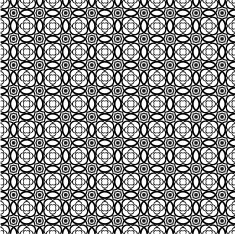 Black and White Circle Seamless Pattern Background