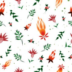 Seamless Vector Floral Background Pattern