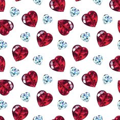Seamless pattern of precious stones N2