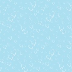 Vector Seamless Pattern with Stylized Hearts