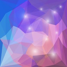 Abstract bright colored polygonal geometric triangular background with glaring lights N7