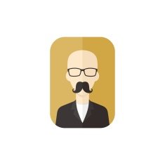 man hipster avatar user picture cartoon character N9