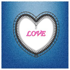 Denim and zipper hearth frame