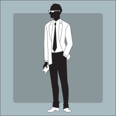 Modern businessman with a gadget in his hand