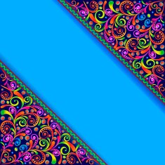 background frame with corner ornament curls and jewels