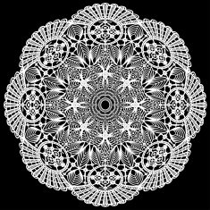 background with white circle of lace N2