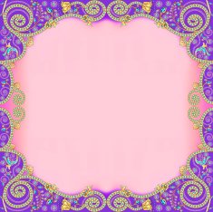 background with gold flowers and precious stones