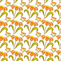 Seamless pattern with wildflowers