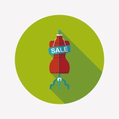 shopping mannequin flat icon with long shadow eps10 N5