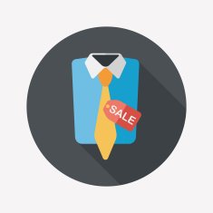 shopping suit flat icon with long shadow eps10 N3
