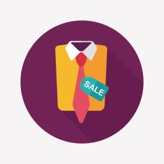 shopping suit flat icon with long shadow eps10 N4