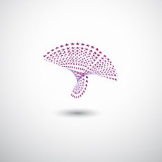 abstract color wave star pattern for design