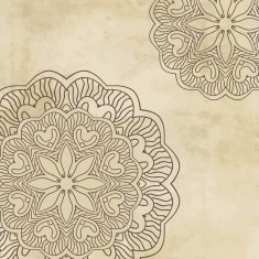 Vintage background with bright colors mandala