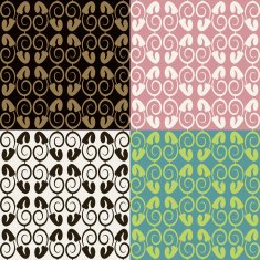Set of seamless vintage patterns N13