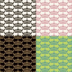 Set of seamless vintage patterns N14