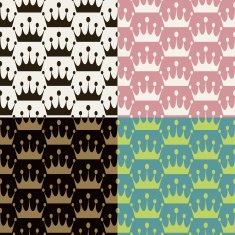Set of seamless vintage patterns N16