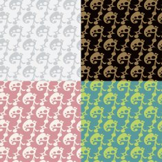 Set of seamless vintage patterns N17