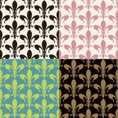 Set of seamless vintage patterns N32