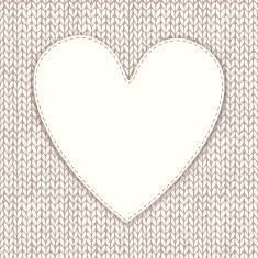 Romantic valentine's day knitted background with heart frame N4