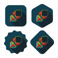 Swimming suit flat icon with long shadow N10