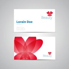 Business Card template vector icon for Beauty Industry N2