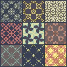 Set of vintage seamless backgrounds