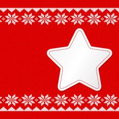 red white knitted background with copy space