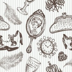 Retro Fashion Seamless pattern