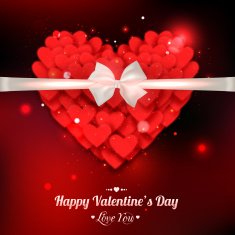 Happy Valentines day typographical glow holiday background with shining soft N2