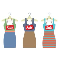 Woman Clothes On Hanger With Sale Tags free image download