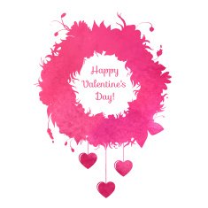 Happy Valentine's Day card with angels for your design